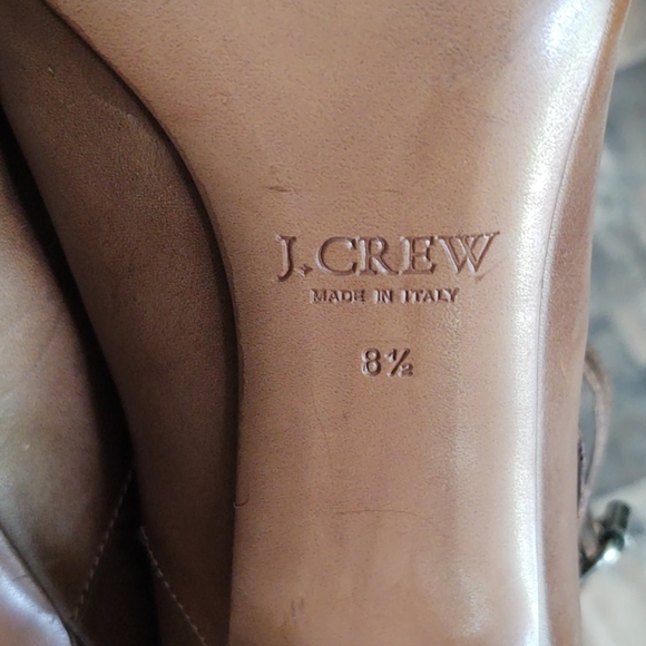 J.Crew buckle strap leather high heels size 8 1/2 - Picture 10 of 13